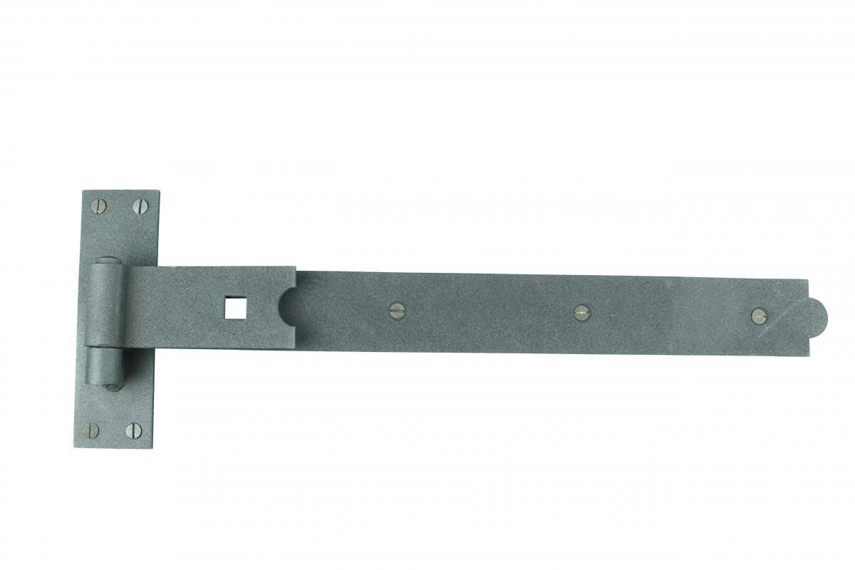 Renovators Supply 2 Strap Black Wrought Iron Gate 3/4x22 Offset Hinges Black 19 inch Length 36050