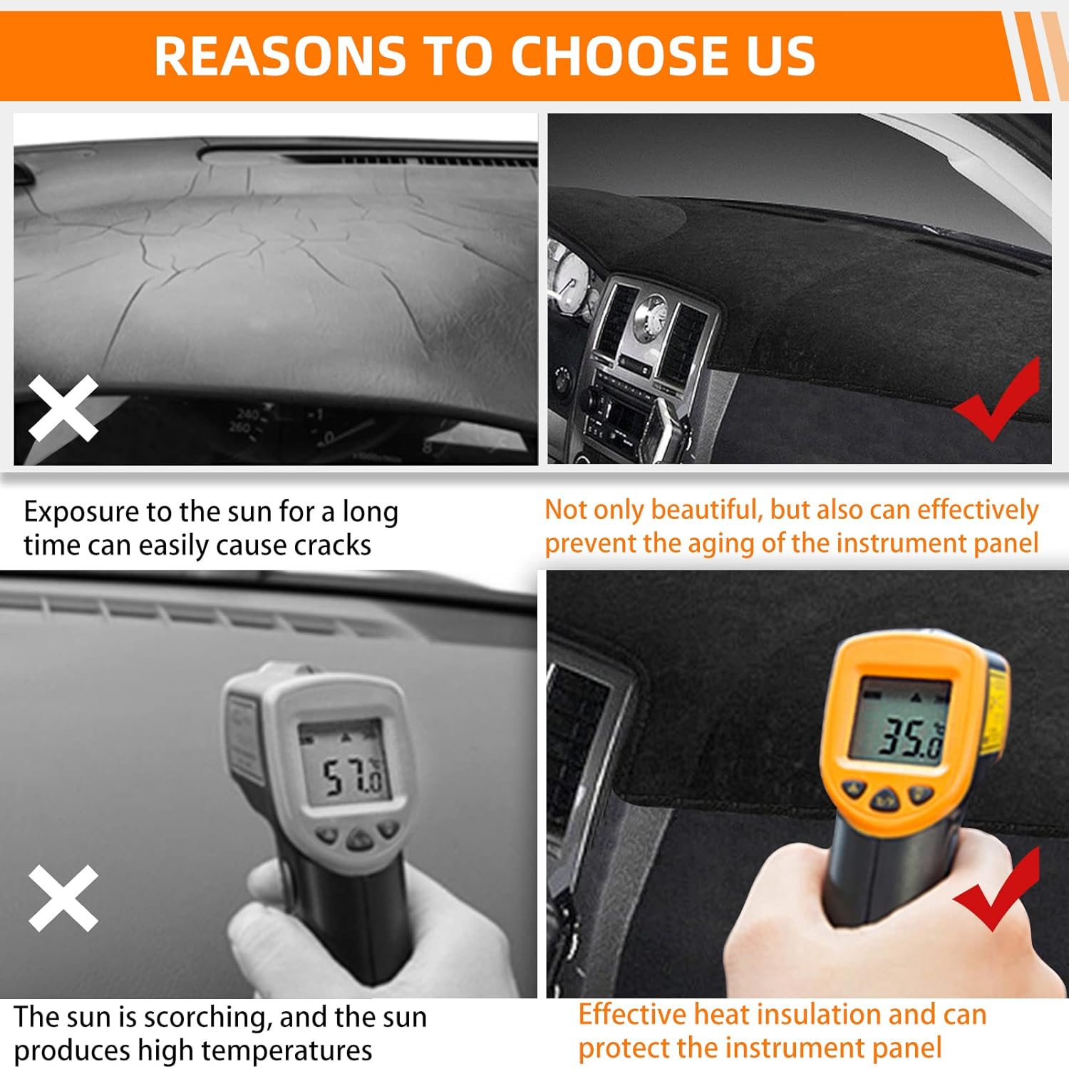 MIKKUPPA Dash Cover Mat Carpet Compatible with 2018-2022 Toyota Camry, Dashboard Cover - Interior Accessories Dash Covers Reduces Glare Eliminates Cracking