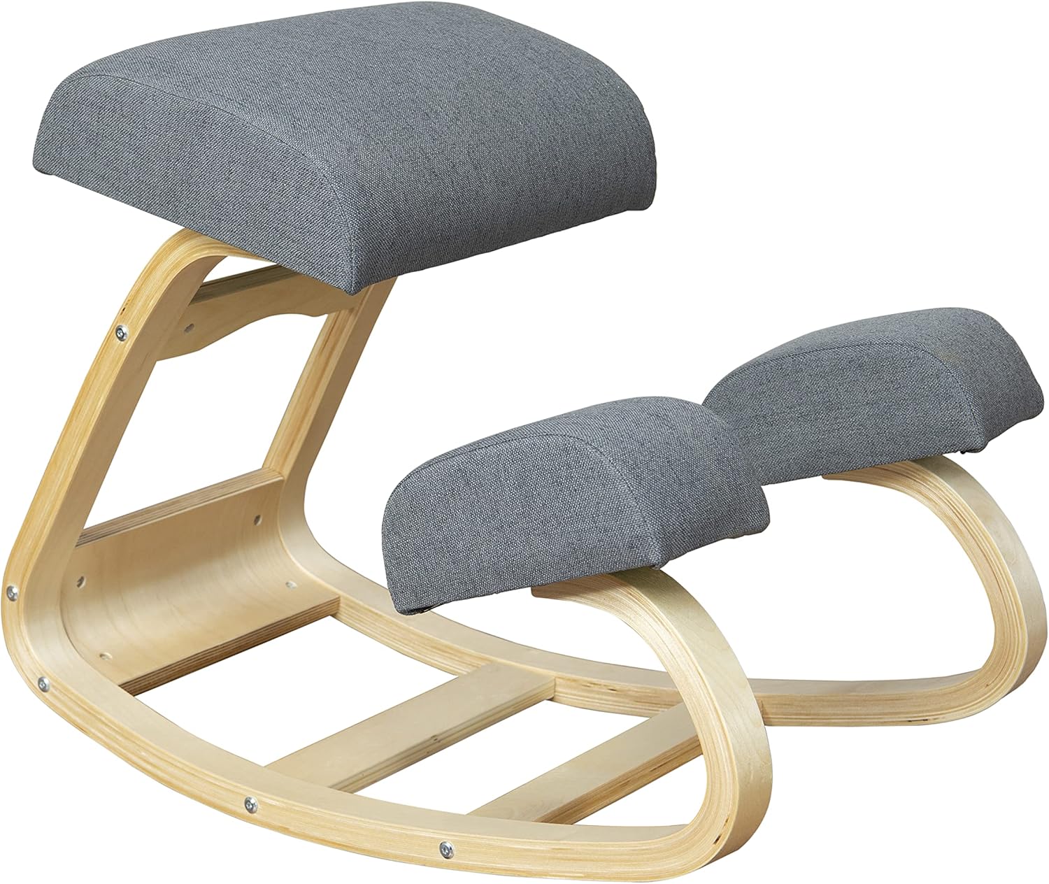 RRIGoods Ergonomic Kneeling Chair, Posture Support Comfortable Padded Office Desk Chair, Angled Rocking Stool & Balancing Seat, Natural Relief for Neck or Back Pain