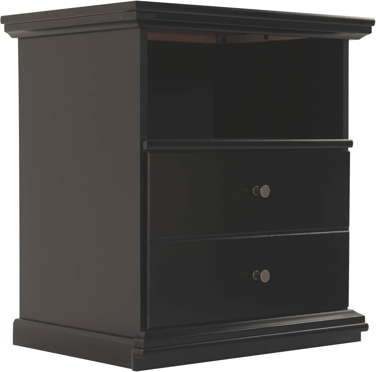 Signature Design by Ashley Maribel Children's Traditional 1 Drawer Nightstand with 1 Storage Cubby, Black