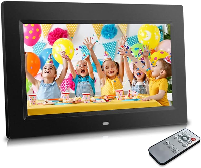 10 inch Digital Picture Frame, Sonicgrace Digital Picture Frames with Remote Control,16:9 Photo LCD Screen with Slide Show,Plug and Play, Support SD Card, USB Flash Drive - Built in Calendar and Clock