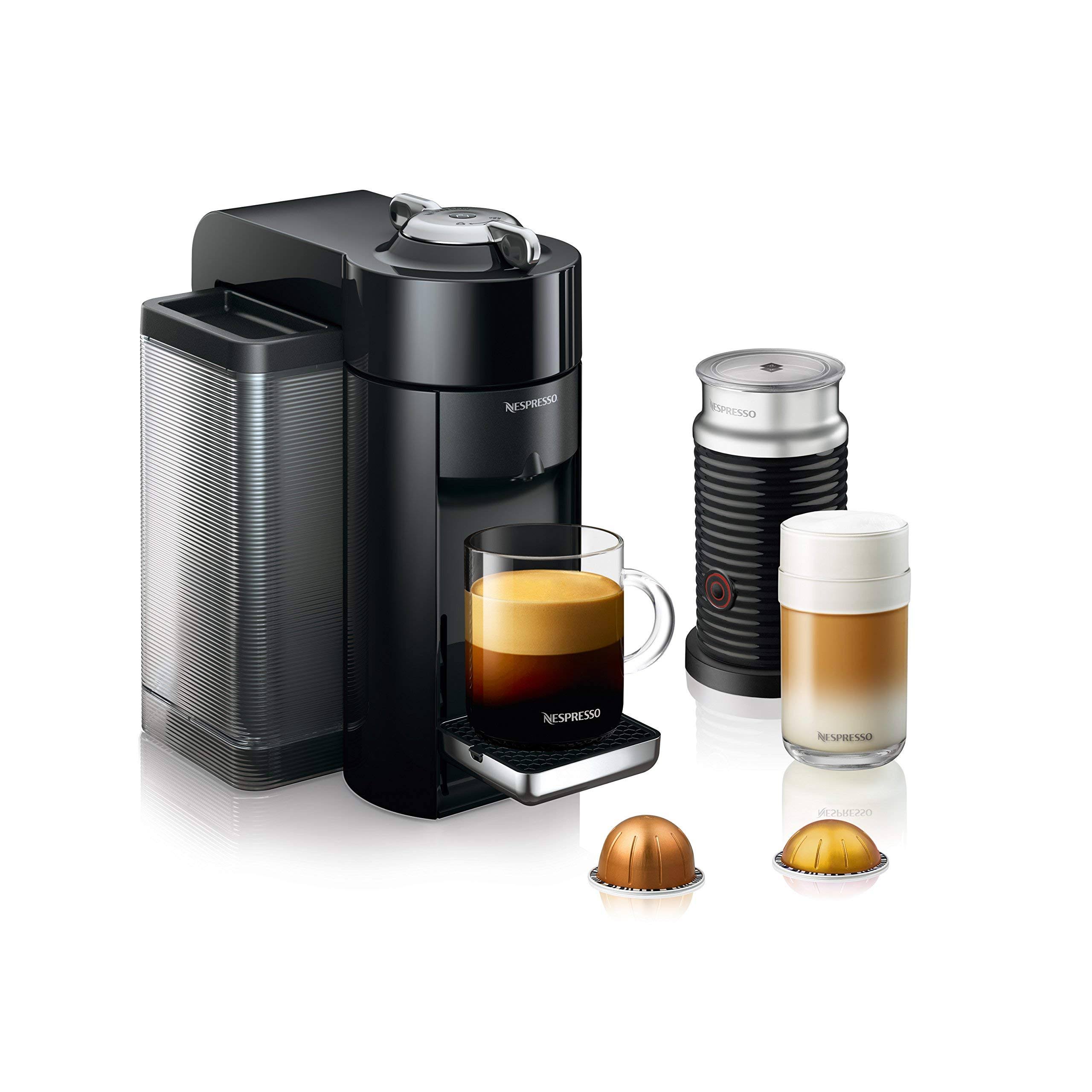 Nespresso Vertuo Evoluo Coffee and Espresso Machine with Aeroccino by Delonghi, Black (Renewed)