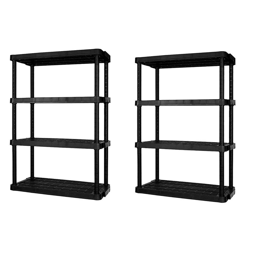 Gracious Living Heavy Duty Adjustable Storage Shelving Unit, 4 Shelf (2 Pack)