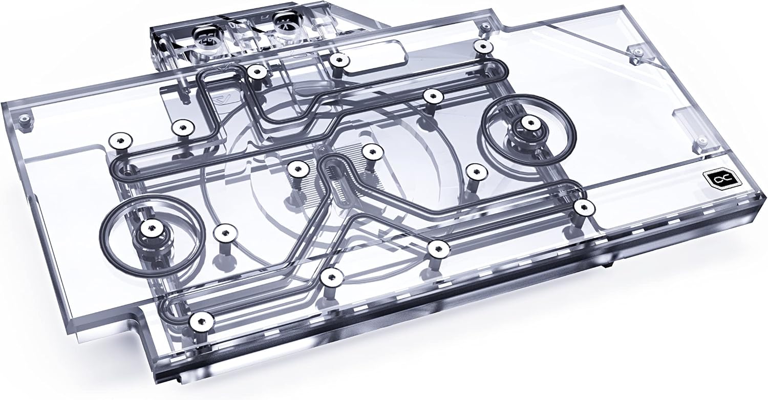 Alphacool Eisblock Aurora GPX-N GPU Water Block & Backplate, RTX 3080/3090 ROG Strix, Plexi
