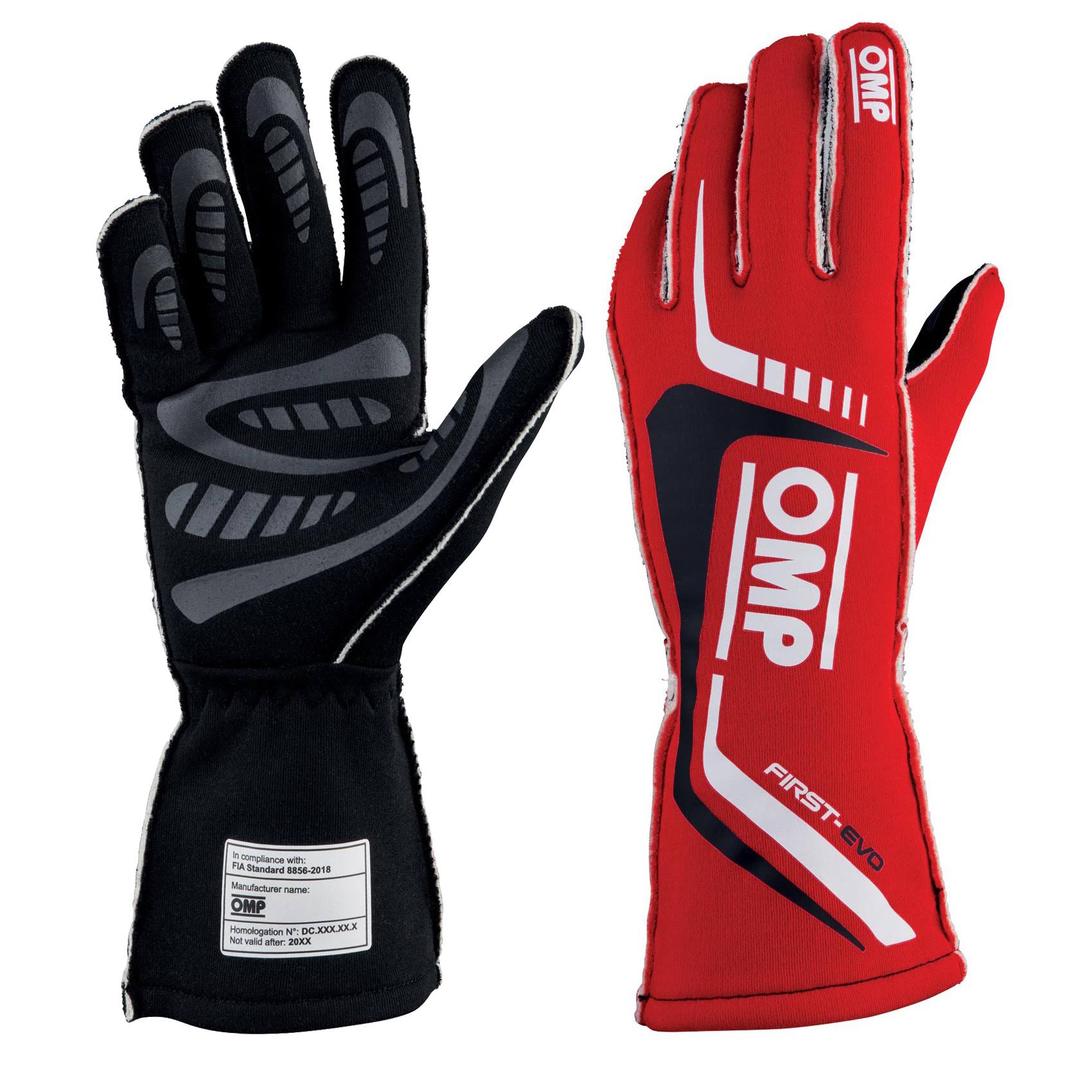 OMP FIRST-EVO MY20 Racing Gloves Red (Fia)