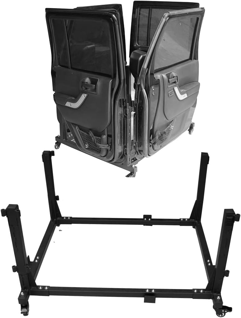 SUORTO Movable Car Door Storage Bracket Compatible with Jeep Wrangler 2007-2021 JK JKU JL and Gladiator JT