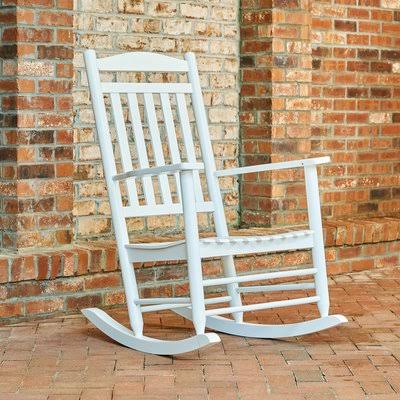 Palmyra Porch Rocker Chair Beachcrest Home Color: White