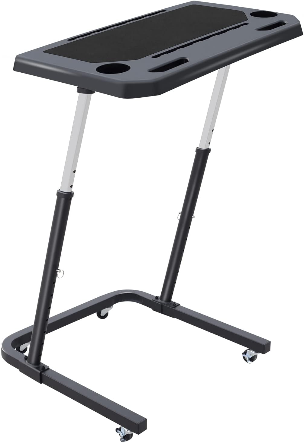 Racketon Large Panel Height Adjustable Bike Trainer Desk Portable Workstation Standing Desk Indoor Cycling Fitness Desk