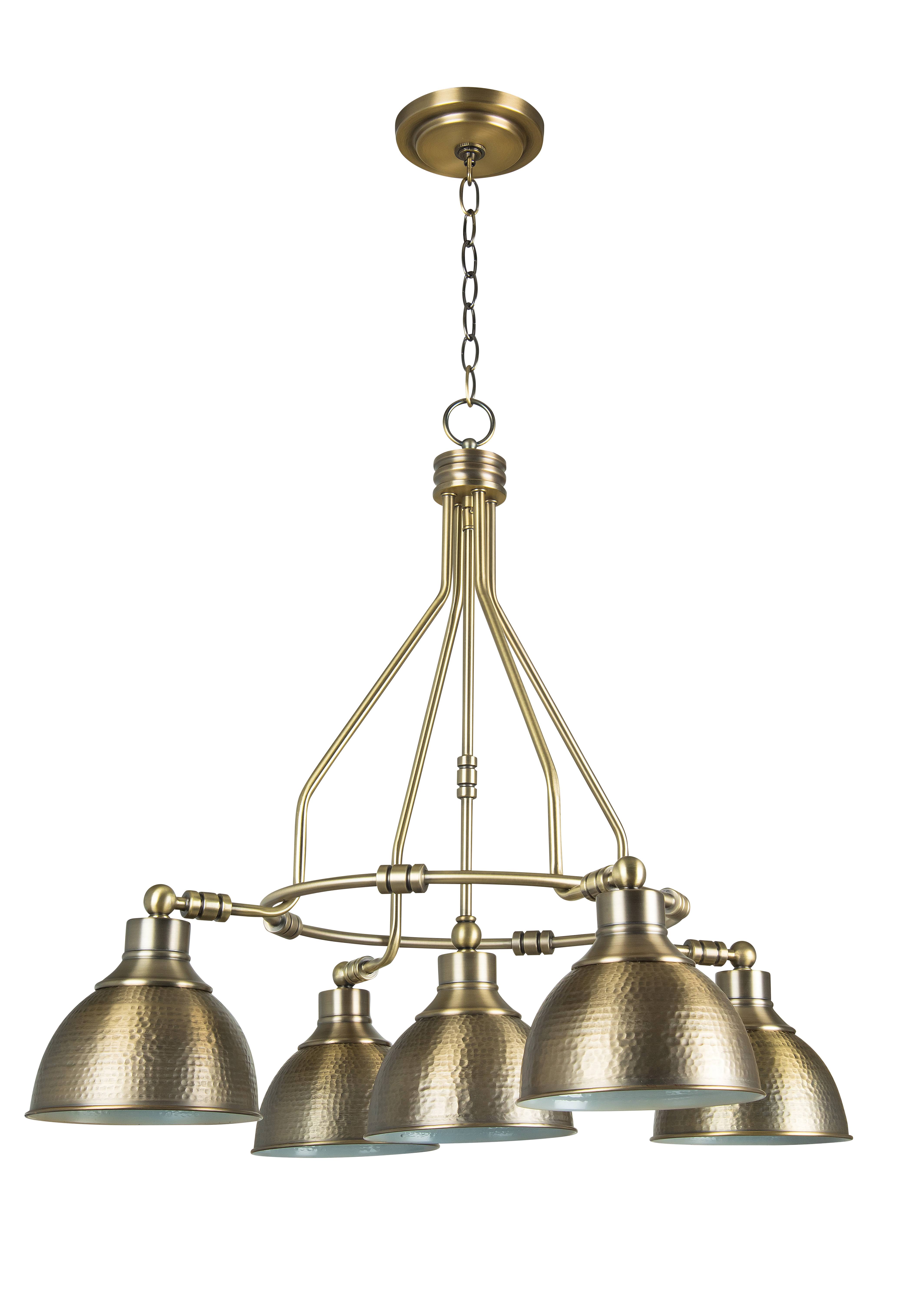 Craftmade Timarron 5 Light Down Chandelier - Legacy Brass - 35925-LB