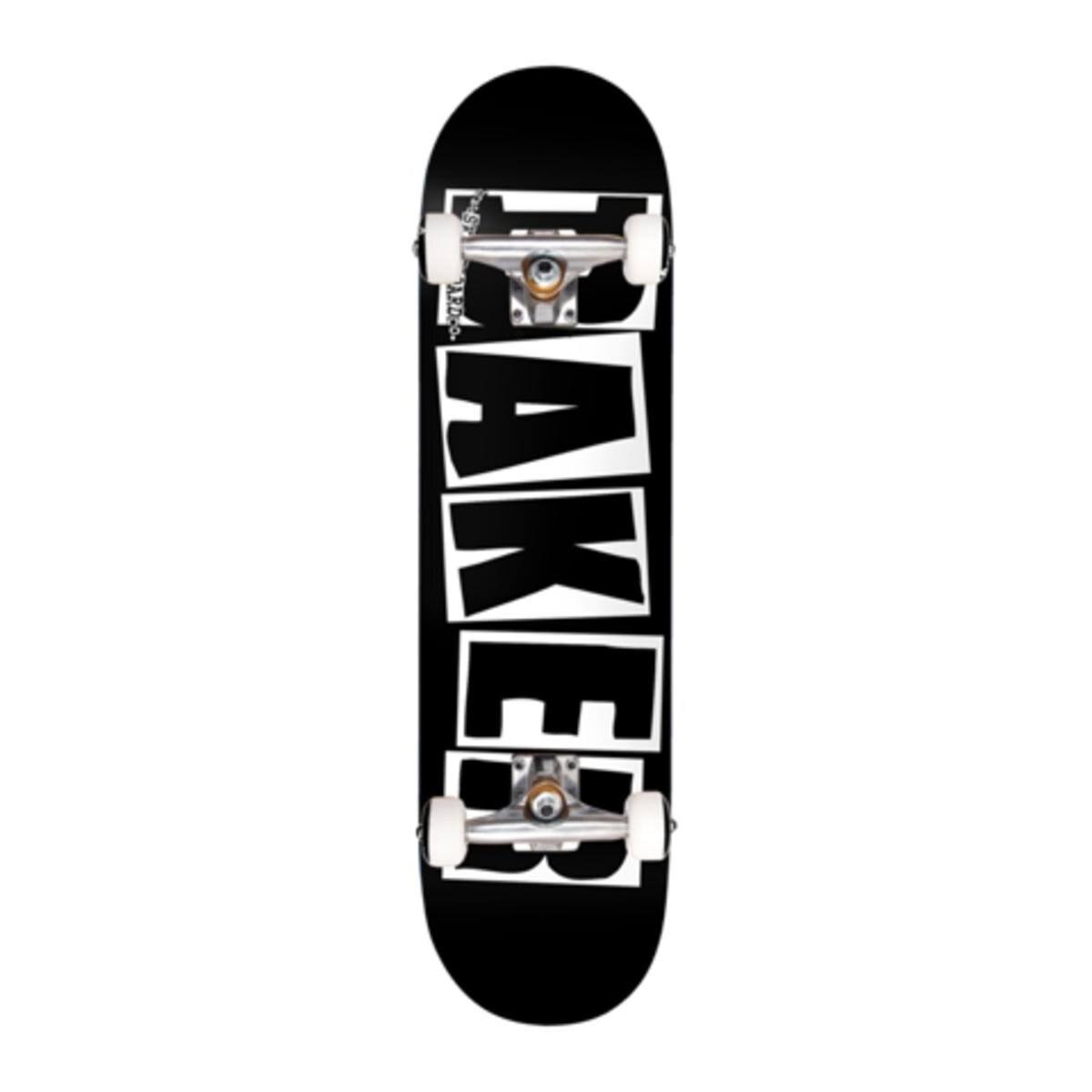 Baker Skateboards Factory Assembled Complete Logo Black/White 8.25x22