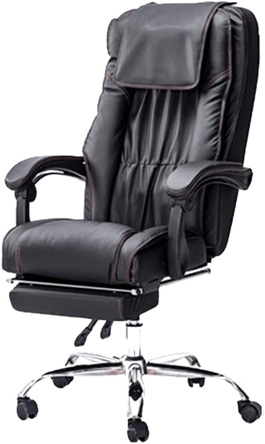 TEAMOR Massage Reclining Office Chair - Ergonomic High Back Recliner Swivel Computer Desk Chair with Armrest Support, Adjustable Rolling Executive Massager Chair for Home Office Work, Black