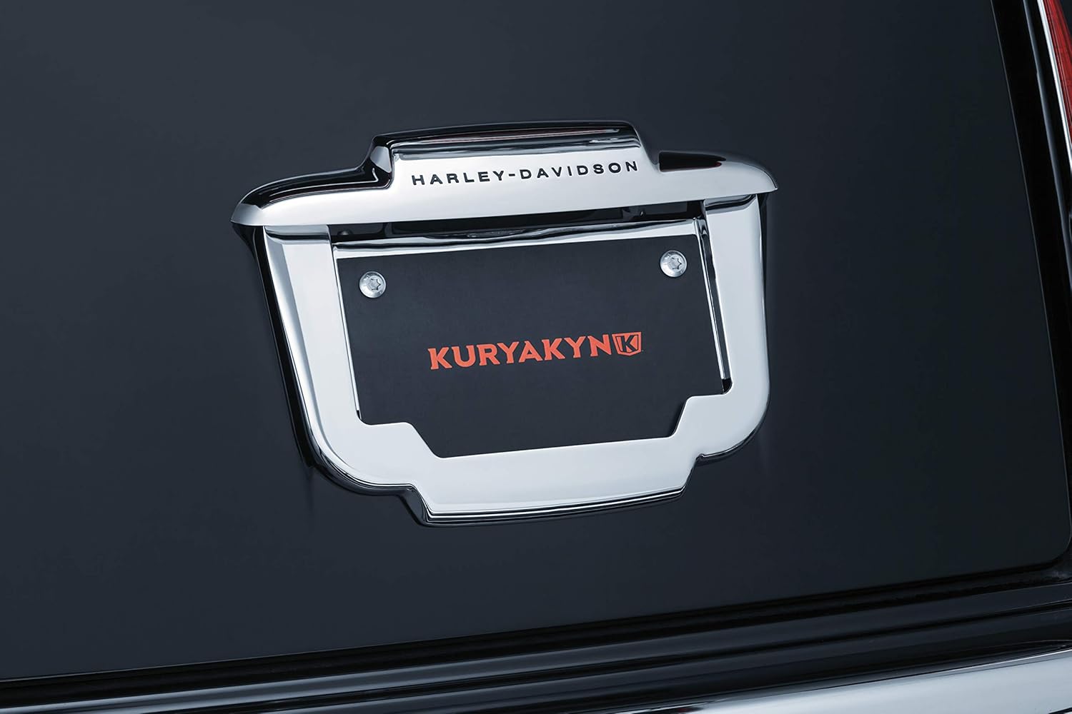 Kuryakyn 5148 Motorcycle Accent Accessory: License Plate Frame for 2010-19 Harley-Davidson Trike Motorcycles, Chrome