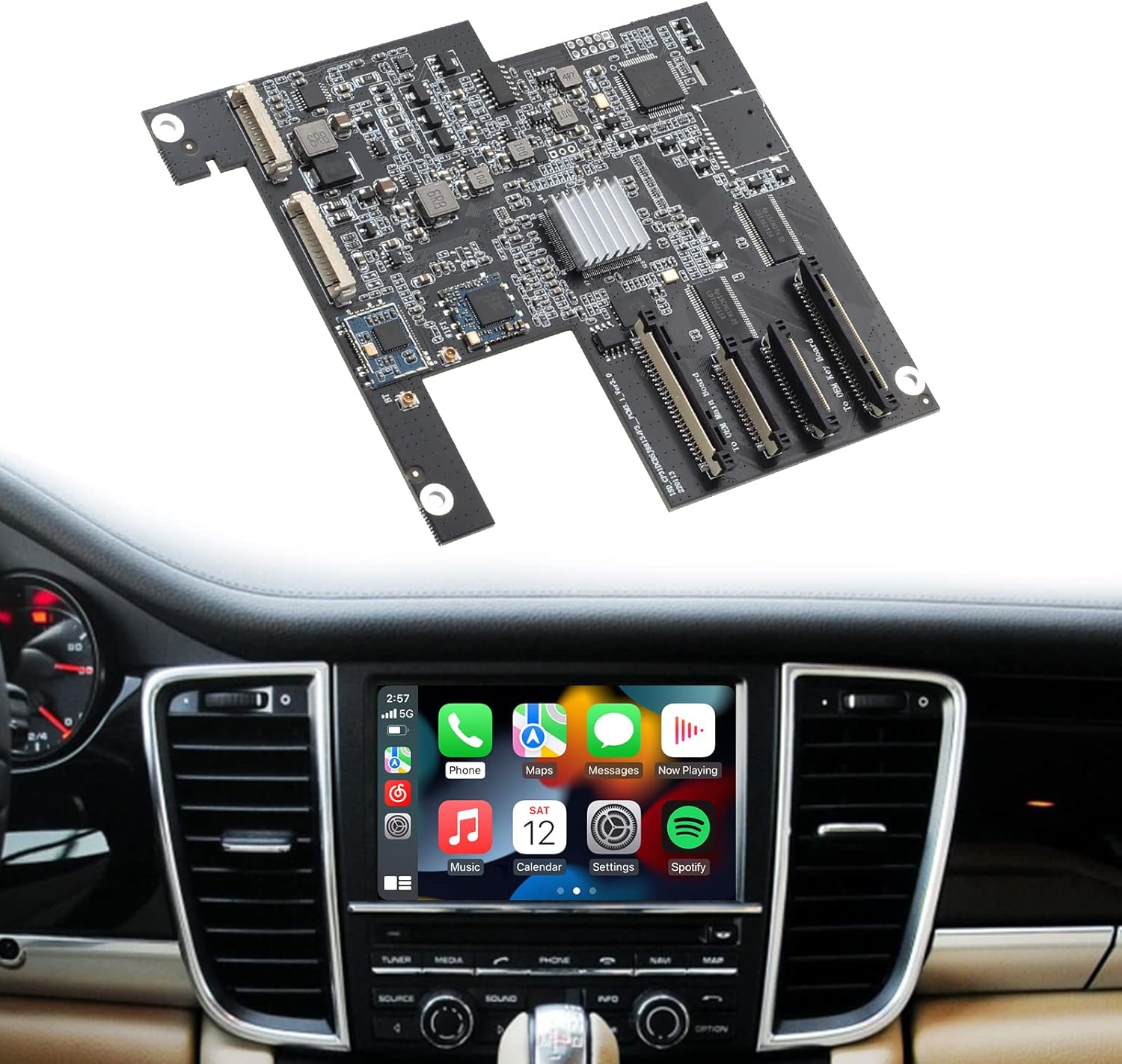 ISUDAR 2022 New PCM 3.1 Wireless Carplay & Android Auto Module for Porsche Panamera Cayenne Macan Cayman Boxster 911 718 Support Reverse Camera Parking Sensor Mirror Link Steering Wheel Control