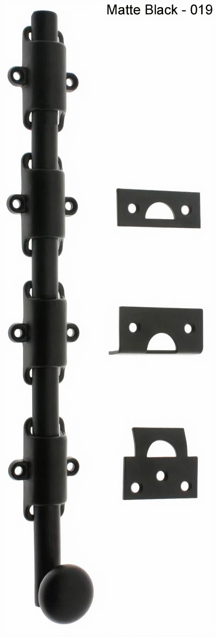 IDH by St. Simons Solid Brass 24x22 Heavy Duty Surface Bolt Finish: Matte Black 11282-019
