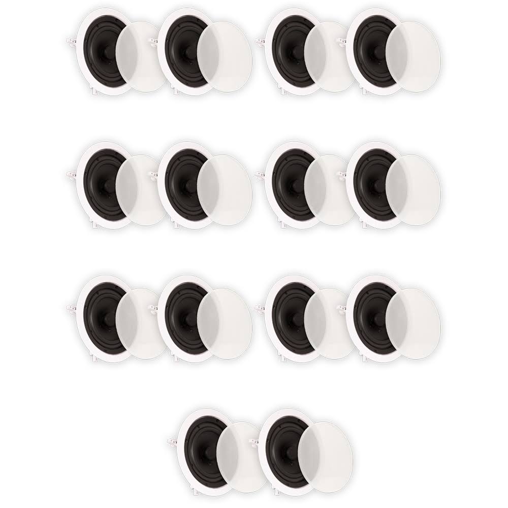Theater Solutions TS65C in Ceiling 6.5x22 Speakers Surround Sound Home Theater 7 Pair Pack