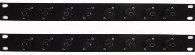Seismic Audio - Two (2) 8 Channel Speakon Compatible Rack Case Panel Mount 1 RU Space Unit Pack of 2