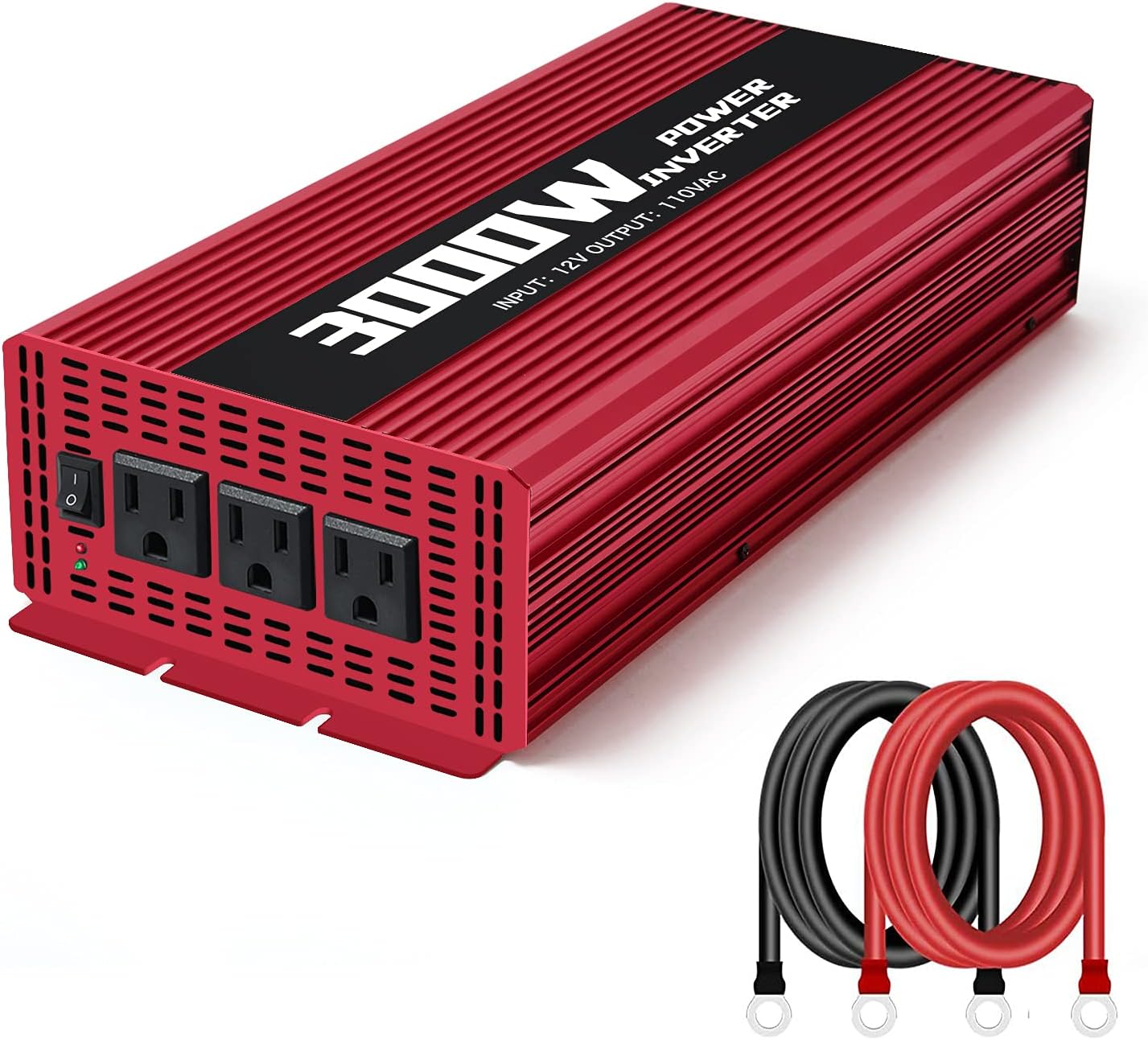 free 3000W Power Inverter DC 12V in to AC 110V Out Modified Sine Wave Converter for Home Car RV with AC Outlets Converter, 3000W INVERTER