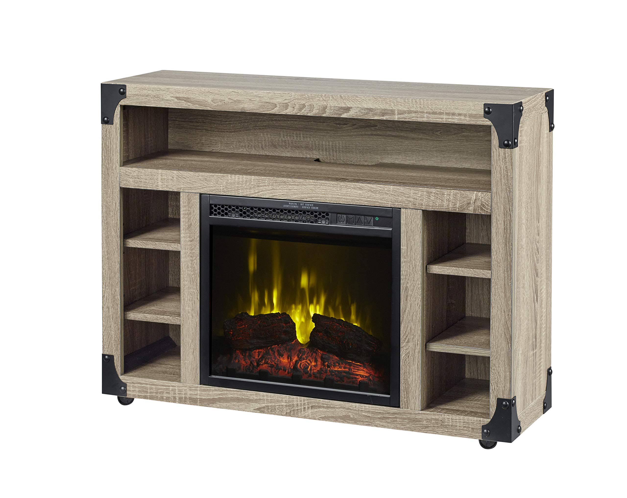 Chelsea TV Stand Electric Fireplace in Distressed Oak - C3P18LJ-2086DO