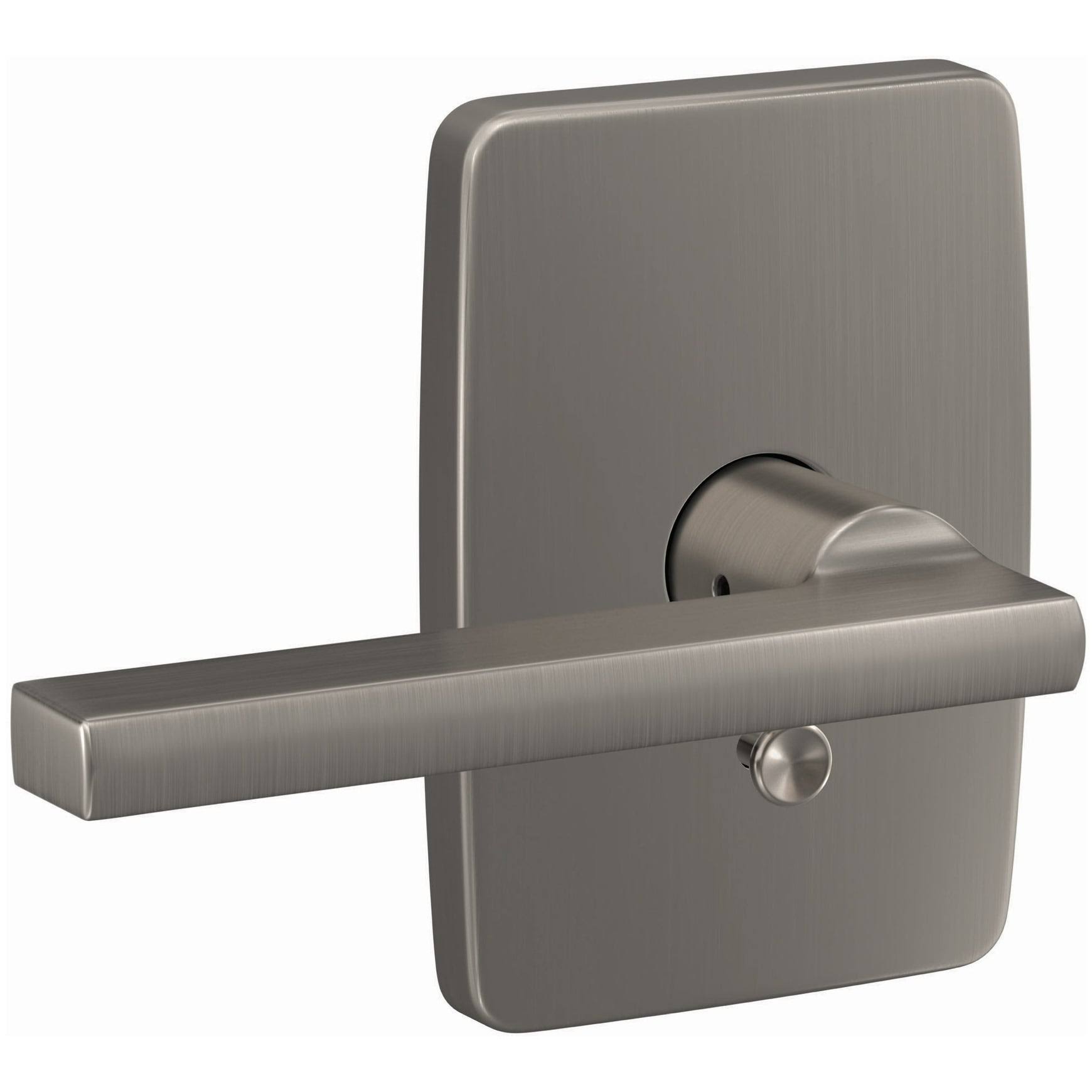 Schlage FC21-LAT-GEE Custom Latitude Passage or Privacy Door Lever Set - Satin Nickel