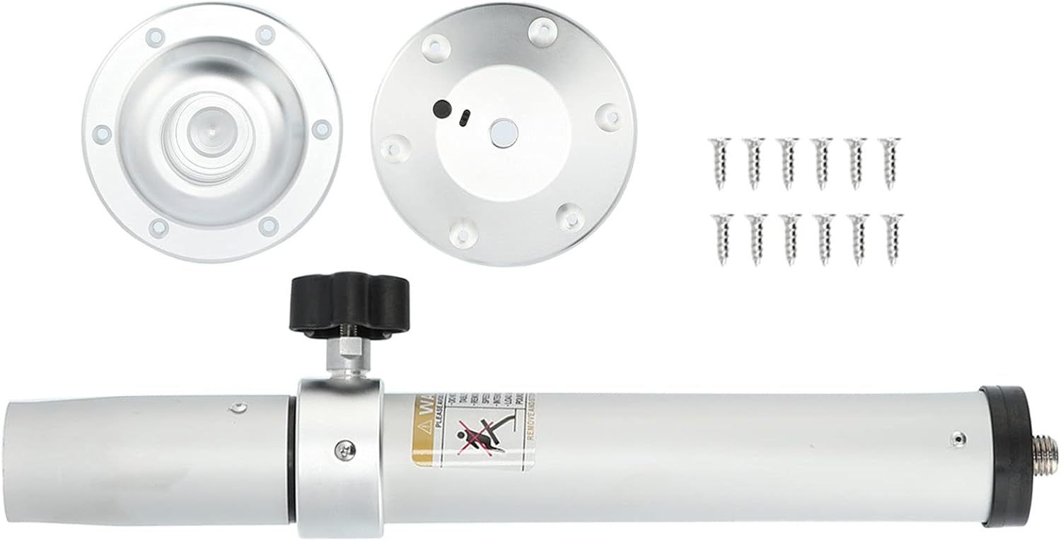 Telescopic Table Pedestal - RV Table Legs,19.3‑31.8in Table Pedestal Kit Adjustable Silver Pillar with Mount Base Parts Universal for Caravan Motorhome Yacht