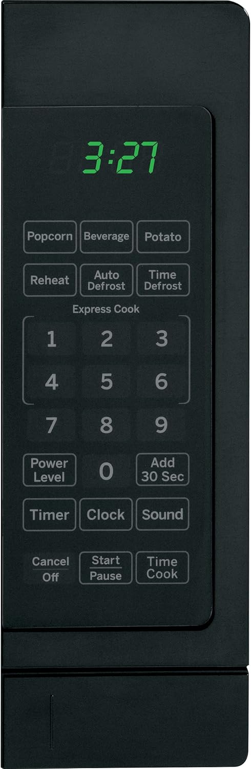 GE JEM3072DHBB Microwave Oven 0.7 Cubic Feet Capacity, 700 Watts | Kitchen Essentials for The Countertop Cu Ft, Black