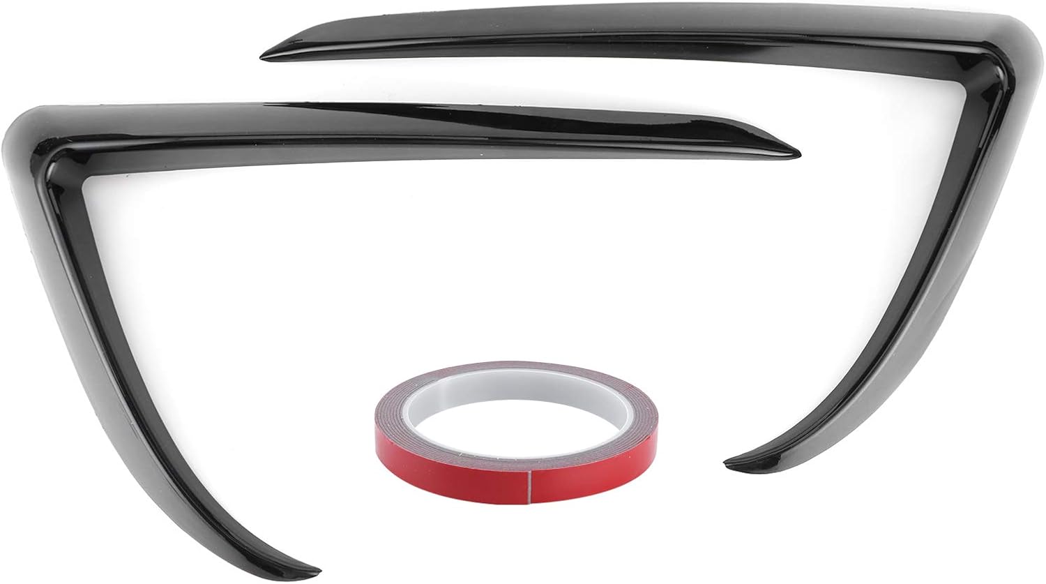 Akozon Car Front Foglight Eyebrow Trim ABS Car Styling Front Foglight Eyebrow Eyelids Cover Trim Auto Car Accessories Fit for Tesla Model 3(Carbon Fiber Style) Pack of 2