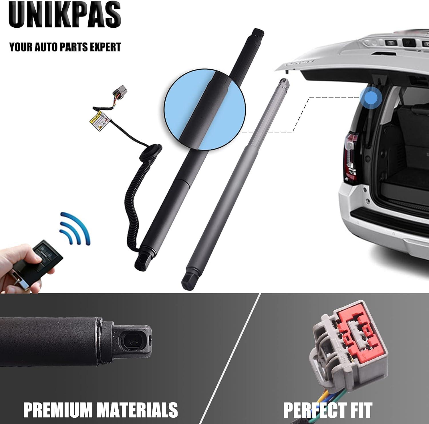 Unikpas Liftgate Power lift Support Rear Left and Right Tailgate Strut Replacement Compatible for Chevrolet Suburban 2015-2019 GMC Yukon 2015-2019 Cadillac Esclade 2015-2019 Replace 84306929,84183515