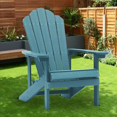 Sonia Plastic Adirondack Chair Beachcrest Home Color: Lake Blue