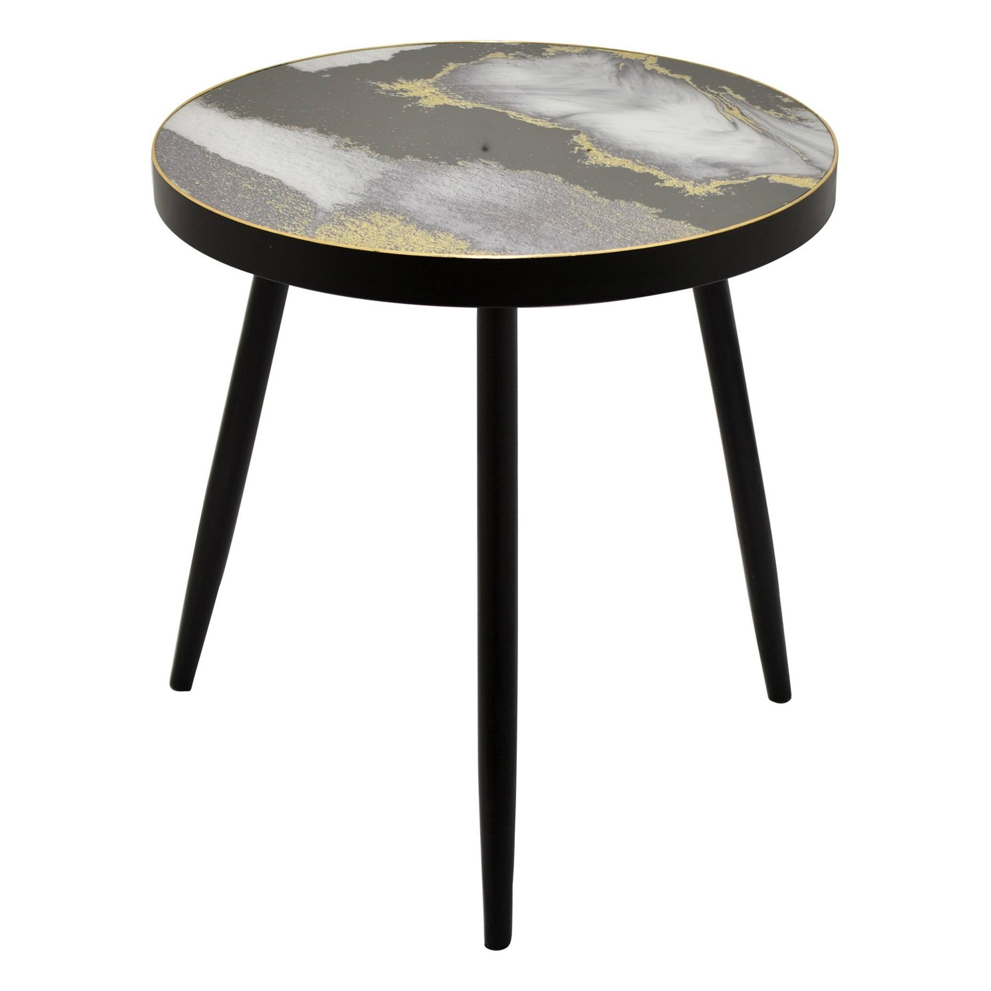 Plutus Brands PBTH94650 Wood Decorative Table in Black Wood