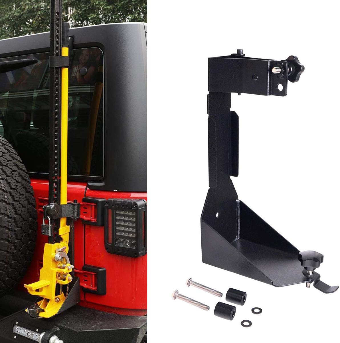 MOTL High Lift Jack Mount Bracket fit for Jeep Wrangler JK 2007-2018