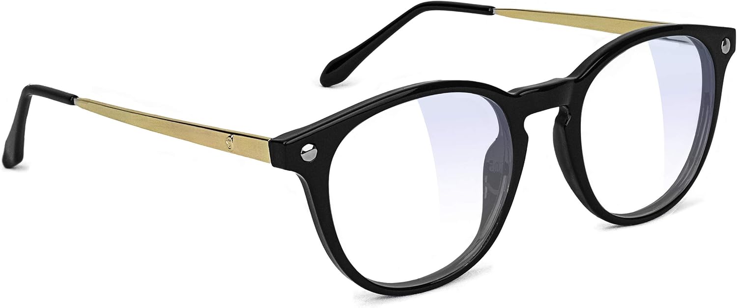 GLASSY Aria Premium Plus Blue Light Blocking Glasses, Anti Eyestrain and fatigue, Glasses for Computer and Gaming Pack of 2