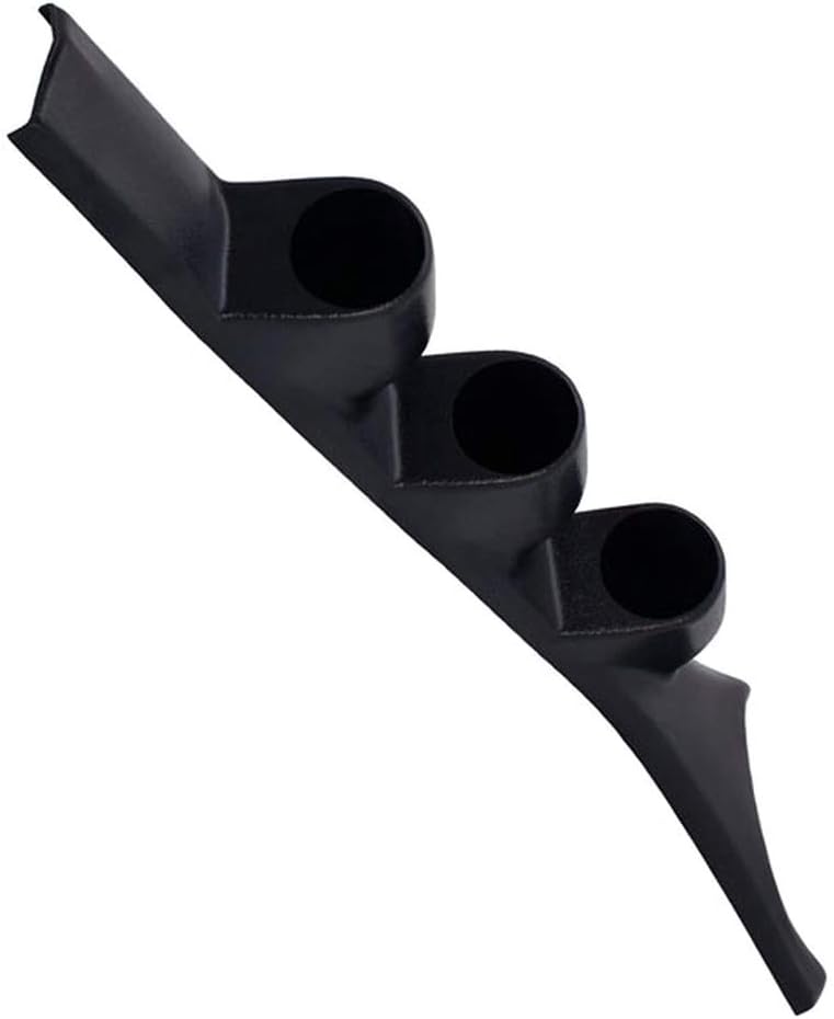 GlowShift Black Triple Pillar Gauge Pod Compatible with Dodge Ram First Generation Cummins 1986-1993 - ABS Plastic - Mounts (3) 2-1/16