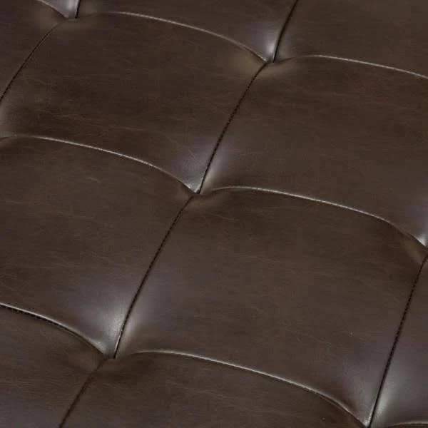 Noble House Miriam Brown Storage and Bottom Rack Ottoman