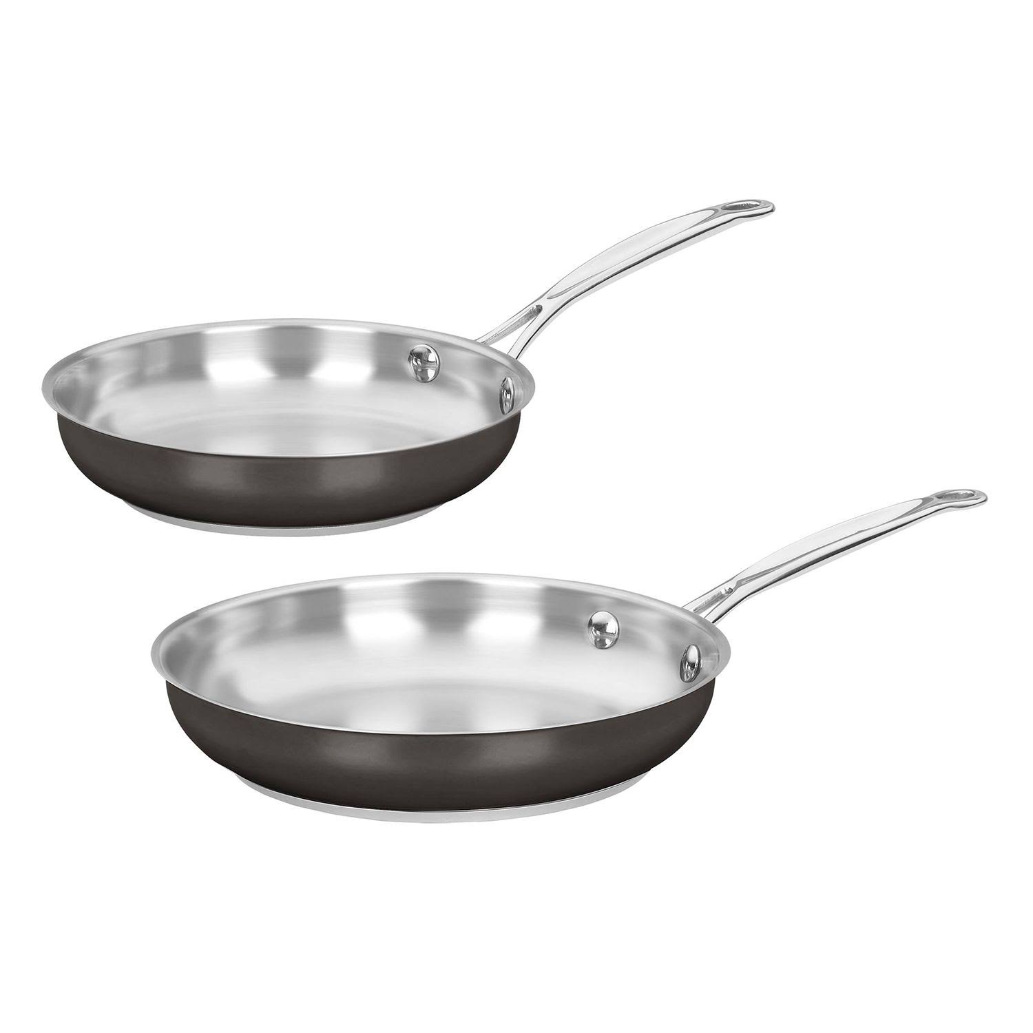 Cuisinart 2 pc. Black Stainless Steel Skillet Set