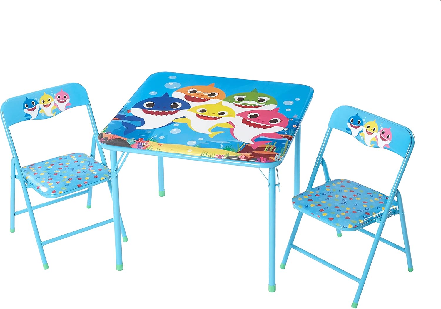 Idea Nuova DreamWorks Trolls 3 Piece Children's Activity Square Table and Chair Set, Ages 3+