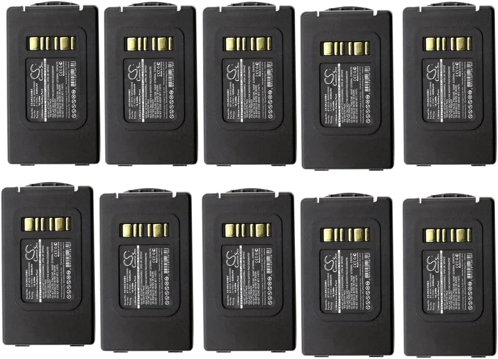 SCESMIA 10 Pieces Replacement Battery for Datalogic Skorpio X3 Skorpio X4 fits Part no BT-0016 94ACC0046 94ACC0048