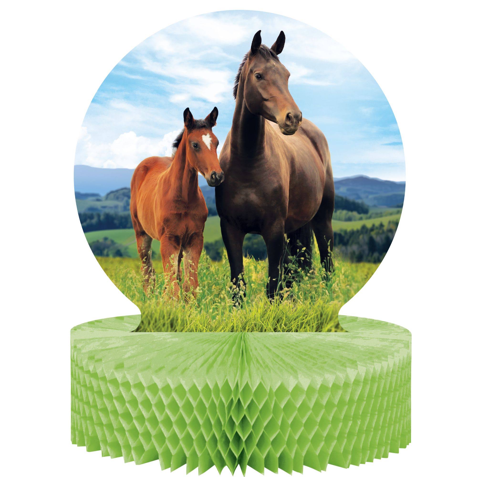 Pack of 6 Green Horse and Pony Centerpieces 12x22