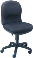 Safco 3461BL Ambition Push Button Mid Back Chair, 17' to 21' Seat Heig