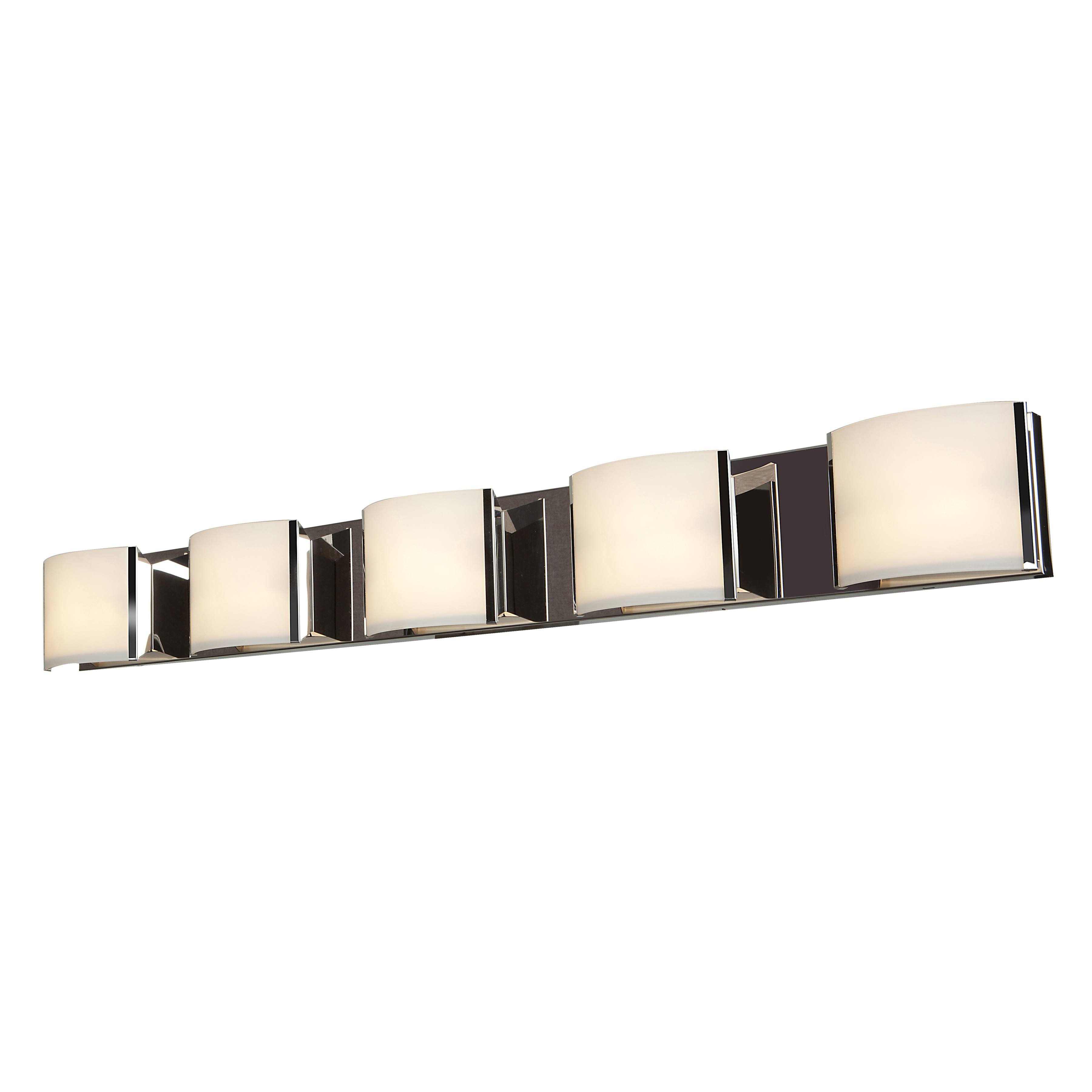 Access Lighting Nitro2 5-Light Dimmable LED Vanity - Brushed Steel - 62295LEDD-BS/OPL