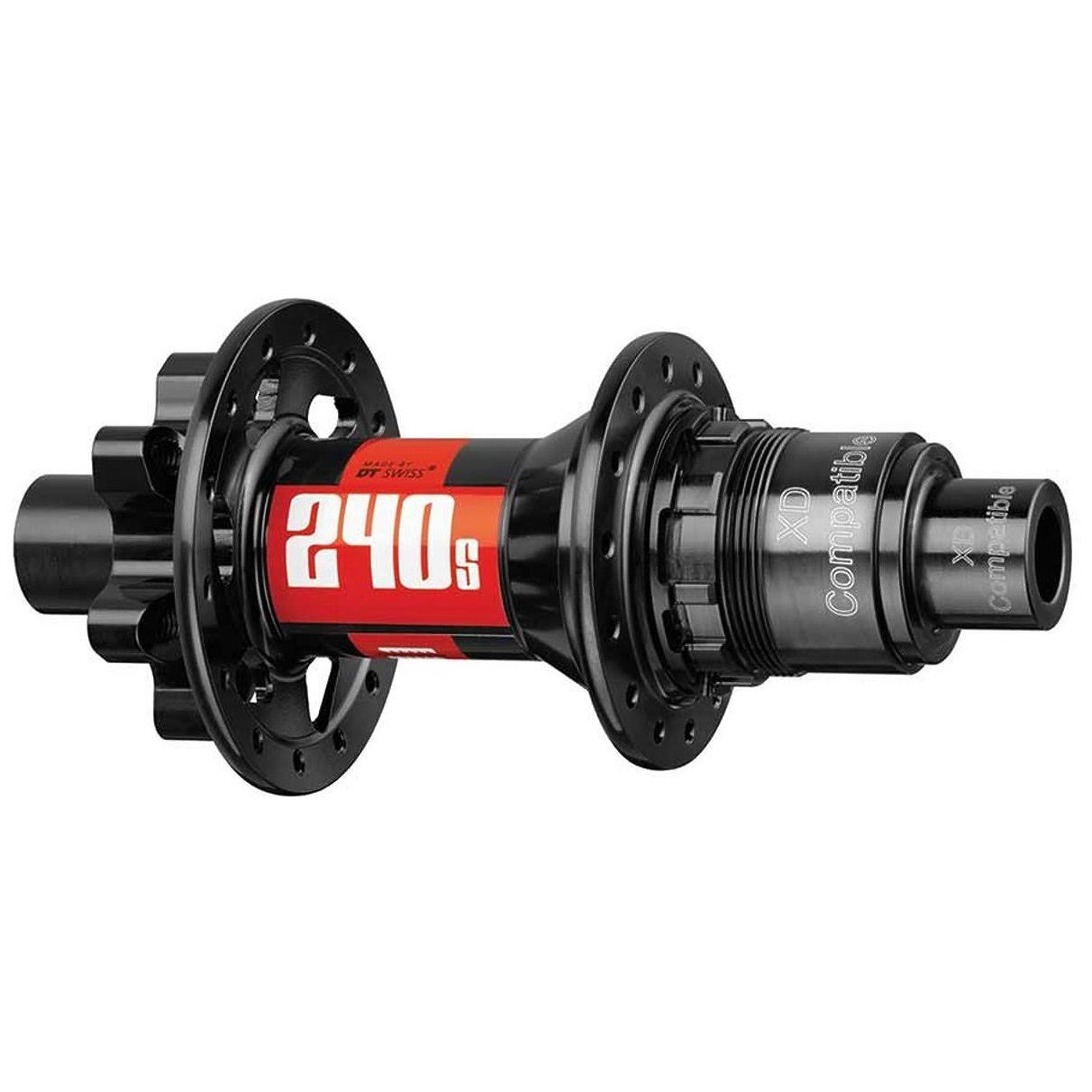 DT Swiss, 240s, Hub, Rear, 6-Bolt, 32H, 12x150mm TA, Black
