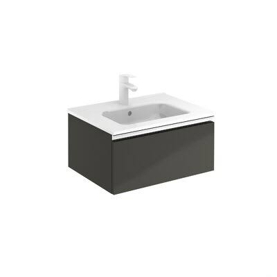 Junella 24x22 Wall-Mounted Single Bathroom Vanity Set Ebern Designs Base Finish: Anthracite
