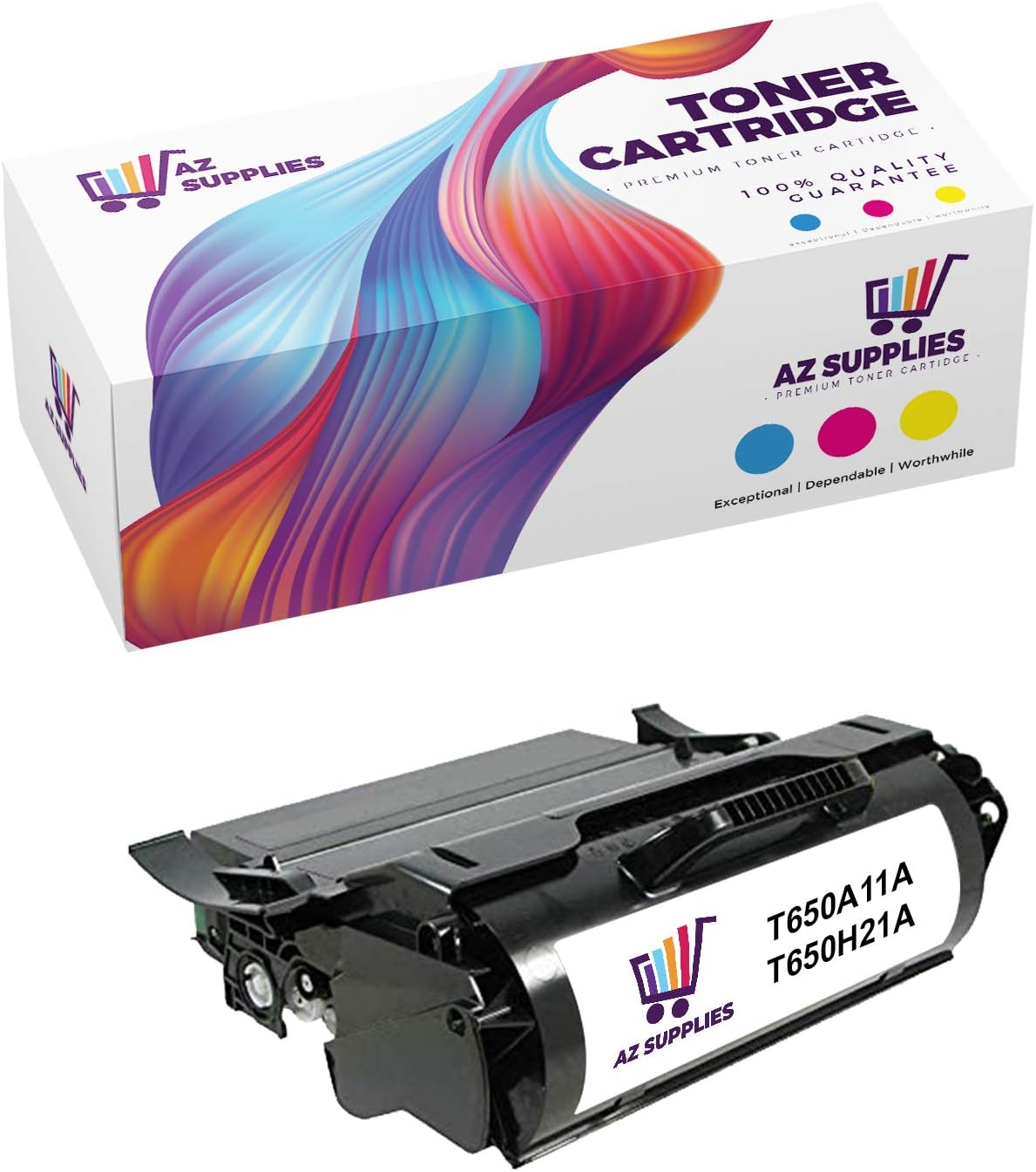 AZ Supplies Compatible Toner Cartridge Replacement for Lexmark T650A11A T650H21A T650 T650DN T650DTN T650N T652 T652DN T652DTN T652N T654 T654DN T654DTN T654N T656 T656DNE TS656DNE (Black - 1 Pack)