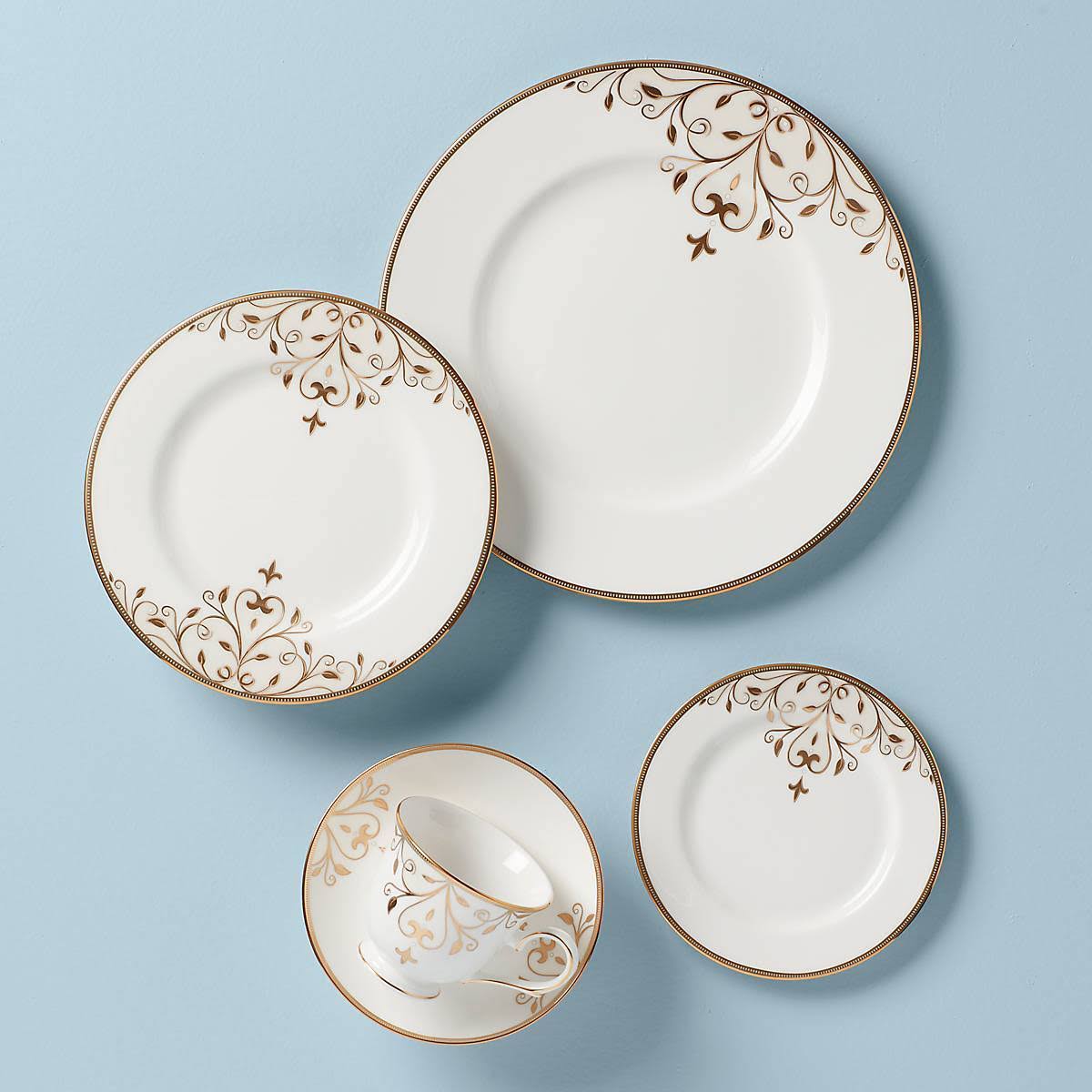 Lenox Opal Innocence Scroll Gold 5-Piece Place Setting
