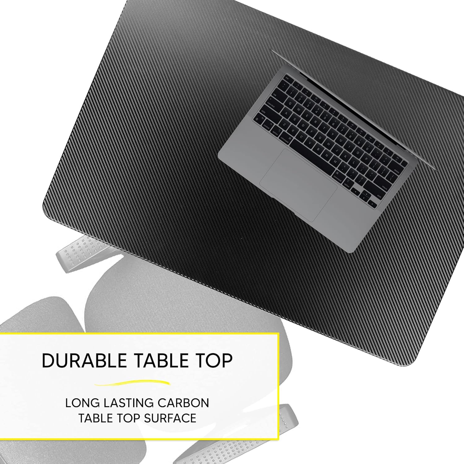 ACMEBUY Laptop Cart - Rolling Desk for Laptop - Mobile Rolling Laptop Stand w/ Adjustable Height - Perfect Pneumatic & Ergonomic Workstation w/ Locking Wheels - Black & Red (27.5&rdquo;x19&rdquo;)