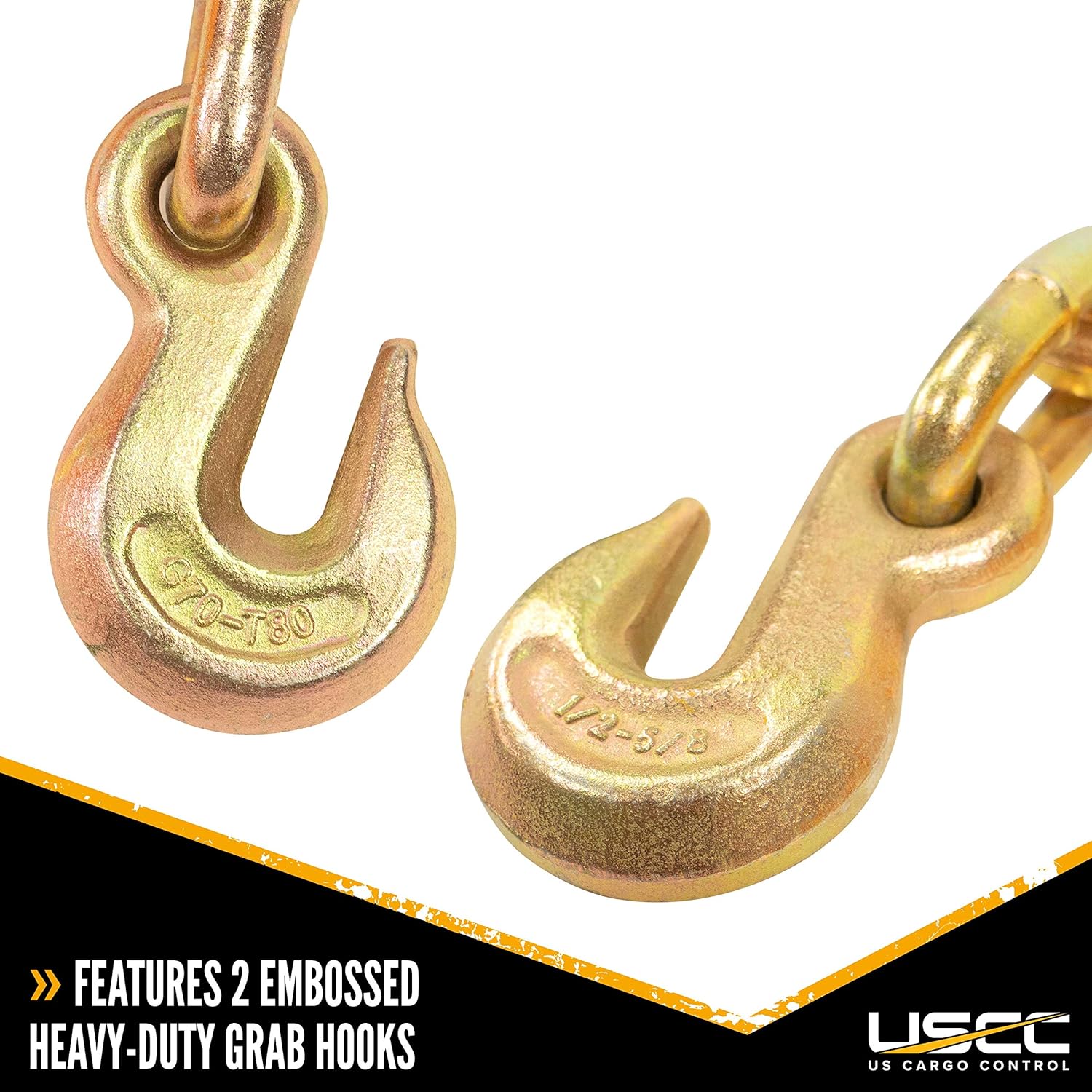 Peerless Ratchet Binder Plus Loadbinder - 1/2 Inch x 5/8 Inch Load Binder - Easily Secure Heavy Loads to A Truck Or Flatbed Trailer - Ratchet Binder with 18,100 Pound Working Load Limit - 2 Pack