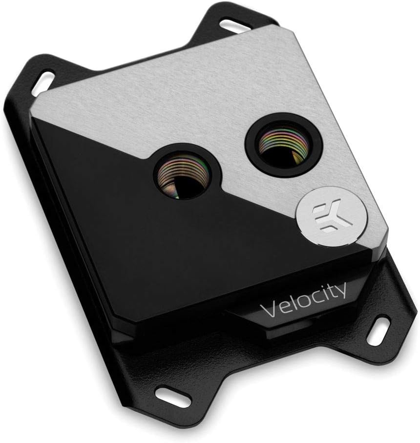 EKWB EK-Quantum Velocity Strike CPU Water Block, D-RGB, Matte Black/Silver