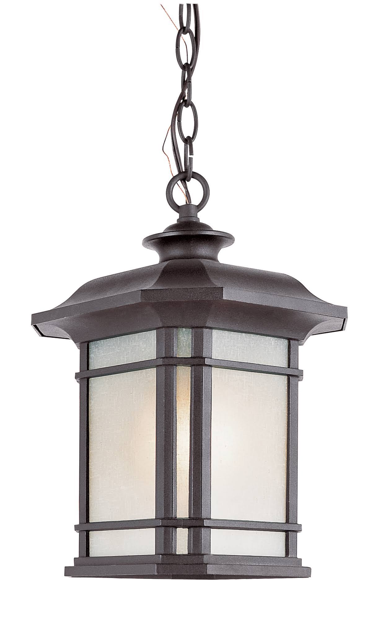 Trans Globe PL-5825 BK Corner Windows Black Outdoor Hanging Lantern