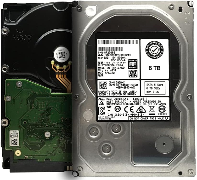 MDD - HGST Ultrastar (HUS726060ALE614) 6TB 7200RPM 128MB Cache SATA 6Gb/s 3.5-inch Enterprise Hard Drive (for NAS, Desktop PC, Surveillance Storage) - 5 Year Warranty (Renewed) Pack of 2