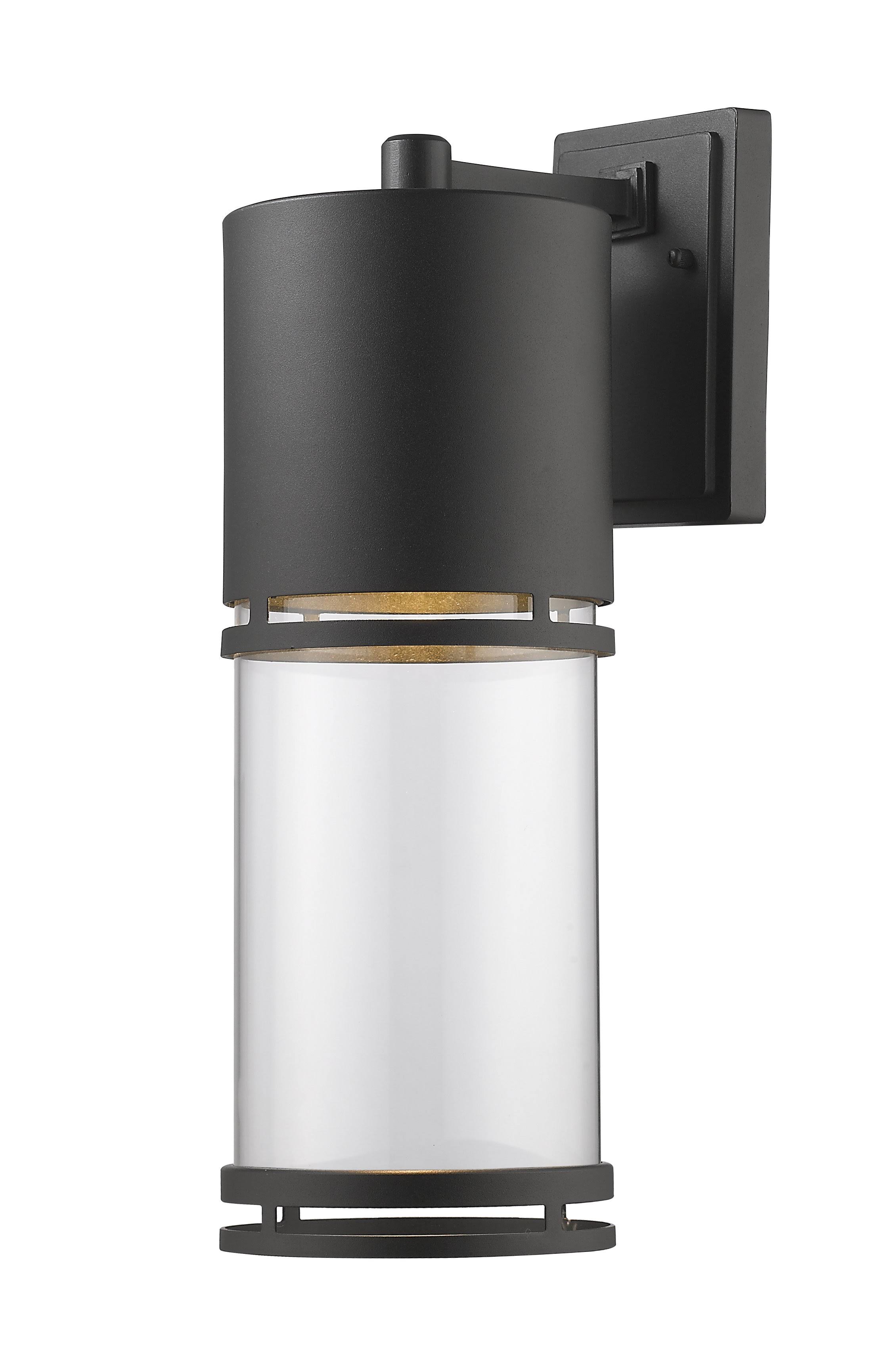 New Zlite Product Luminata Collection Outdoor LED Wall Light in Black Finish