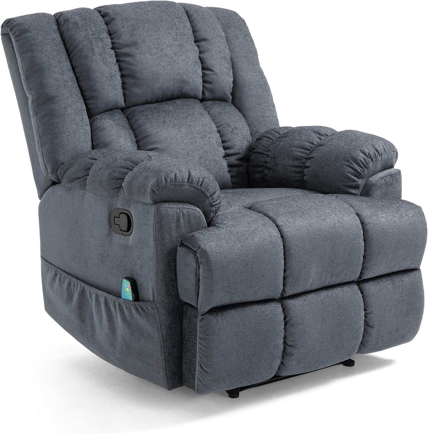 Christopher Knight Home Coosa Massage Recliner, Charcoal + Black